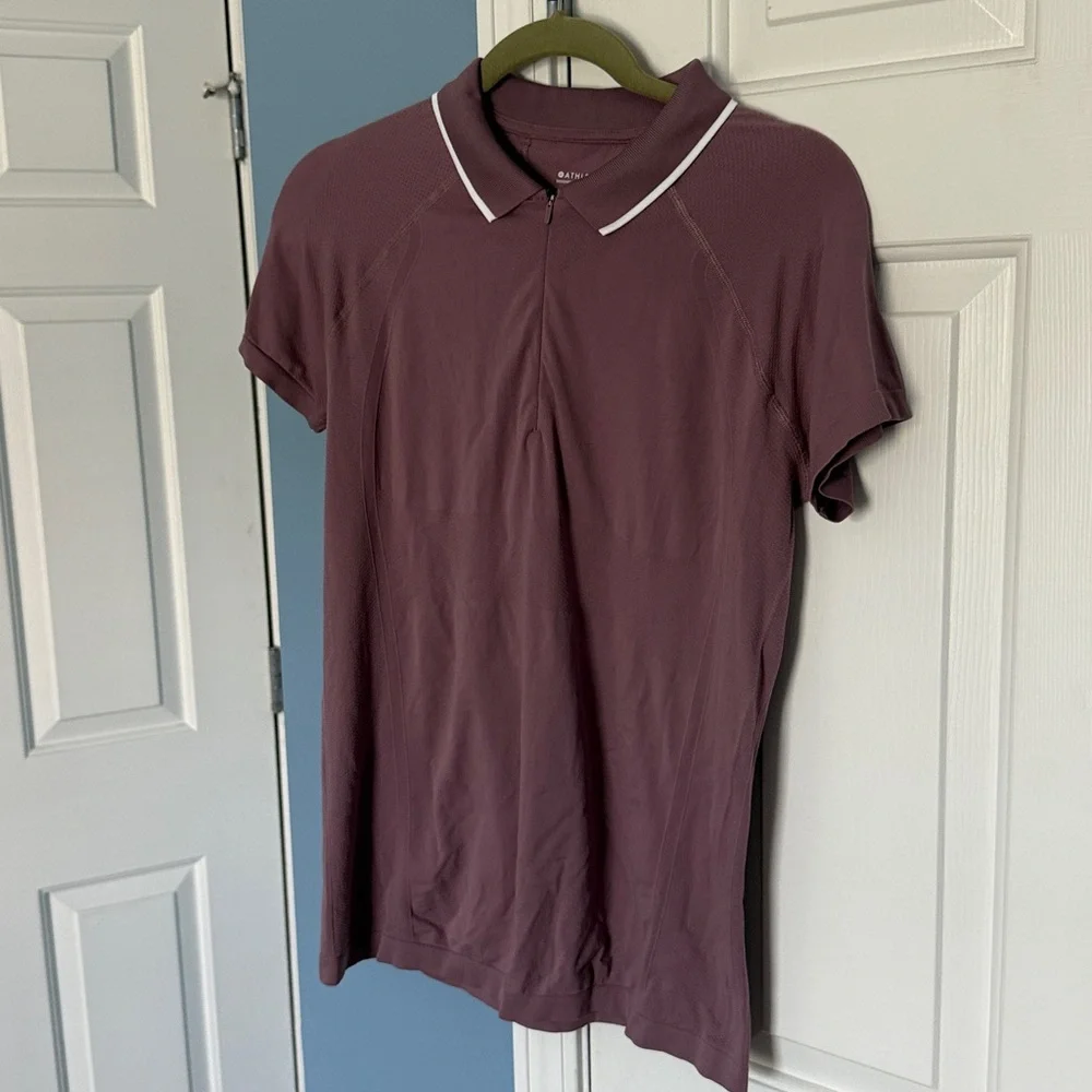EUC Athleta Momentum Polo Tee L - Picture 3 of 7